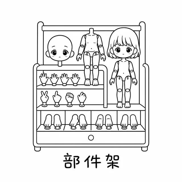 部件架插画